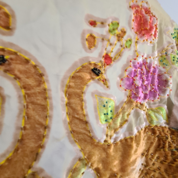 πVelvet Beaded Cape Sleeve Top Cardigan Shawl Peacock - Picture 4 of 5